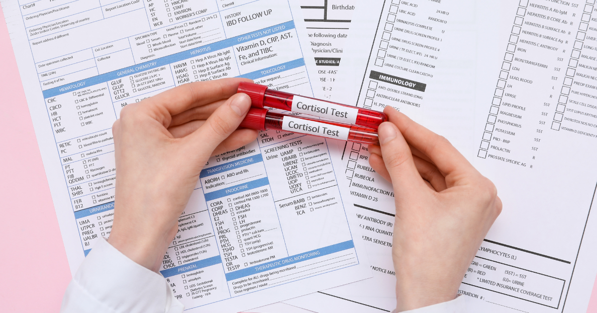 Cortisol test tubes for hormone health testing and evidence-based HRT at CCC in Las Vegas