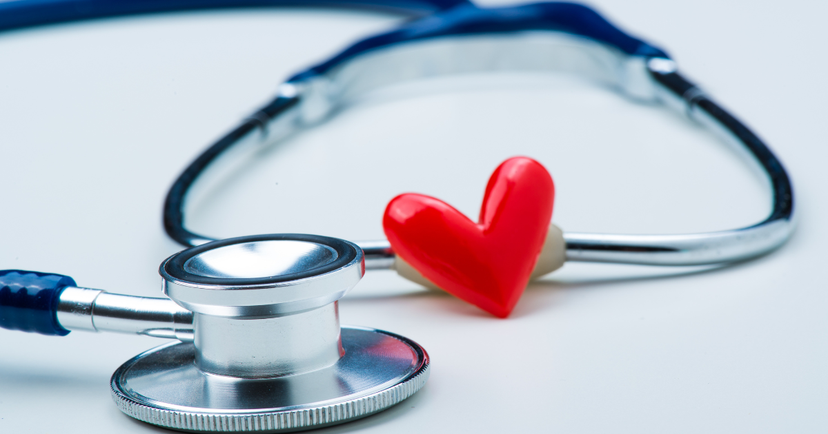 Stethoscope with red heart representing lifestyle medicine and concierge primary care in Las Vegas